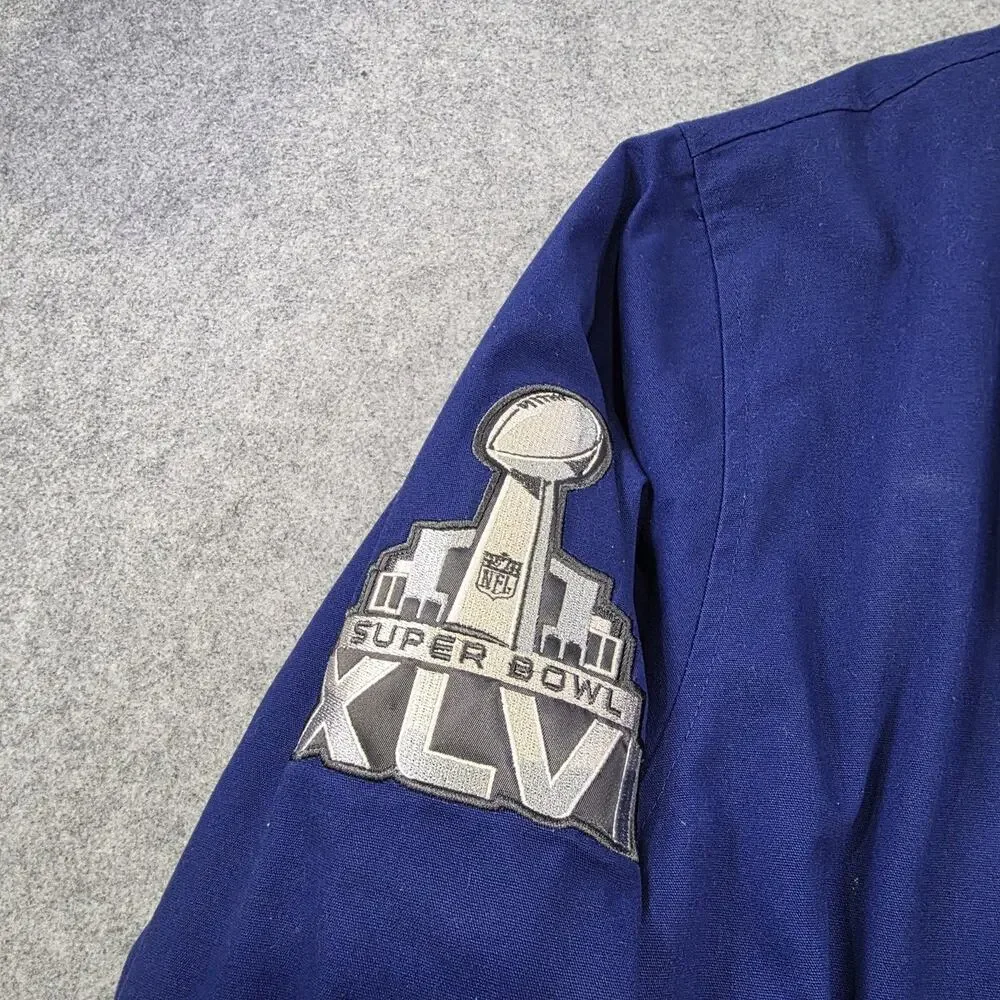 New‎ York Giants Varsity Jacket Mens XL Blue NFL Football Super Bowl Champions
